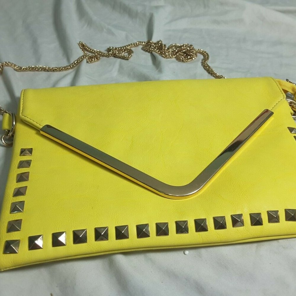 Street Level Yellow Crossbody Clutch Shoulder Bag